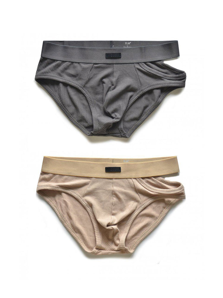 2 Pack Men's Low-Rise Sexy Side-Opening Briefs