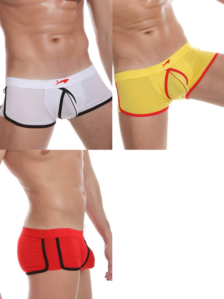 3 Pack Men's Modal U-convex Large Pouch Arrow Pants Breathable Boxer Briefs