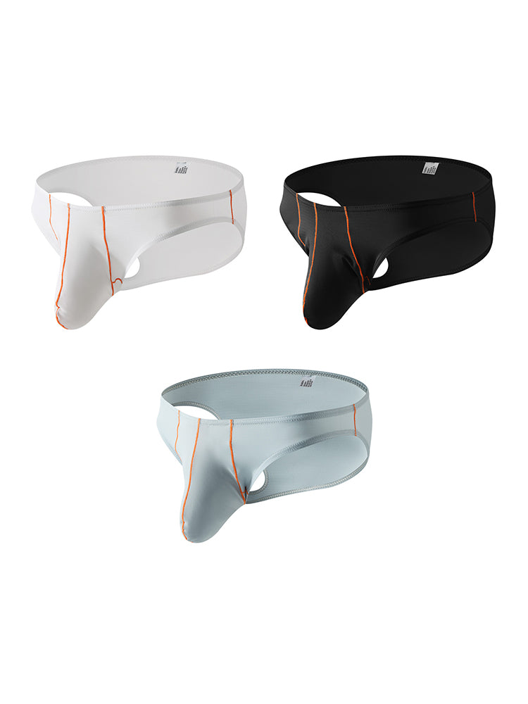 3 Pack Men's U-Pouch Ice Silk Briefs