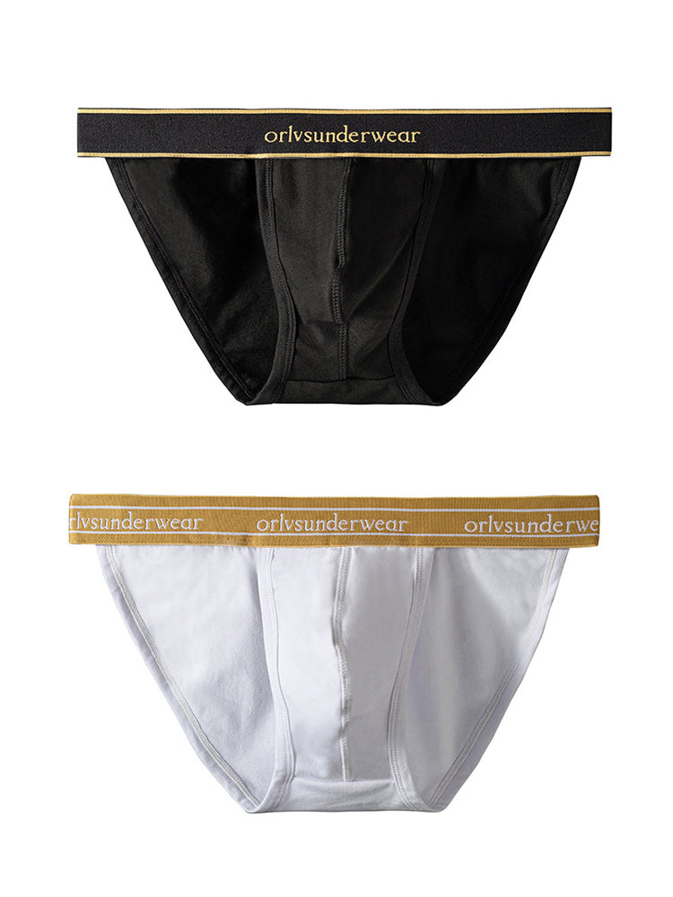 2 Pack Men's U-Pouch Gym Fitness Breathable Cotton Briefs