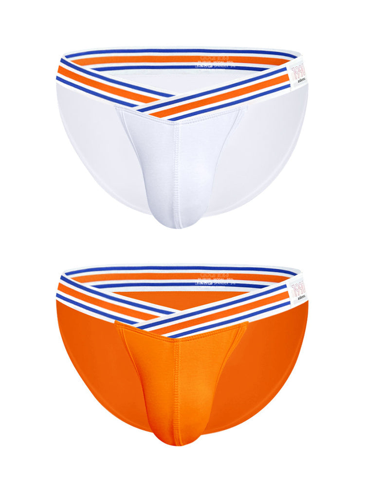 2-pack Men's Striped V-waist High-cut Briefs