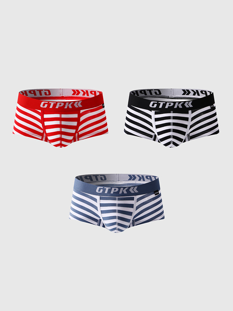 3 Pack Men's Sexy Breathable Fitness Trunks