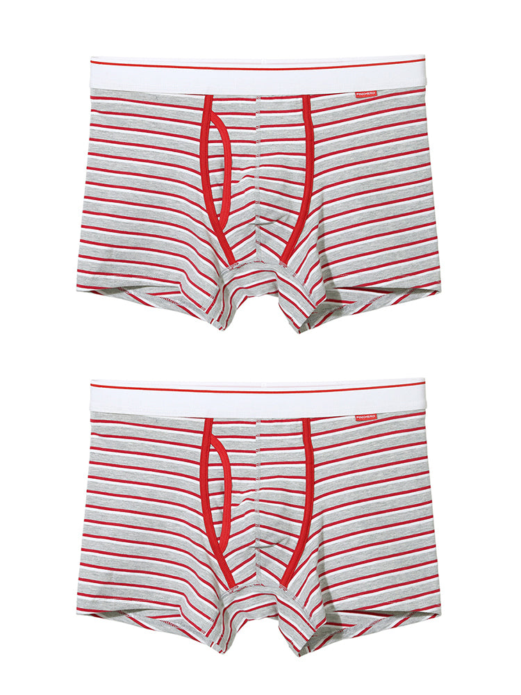 2 Pack European Luxury Brand Personalized Striped Men's Underwear