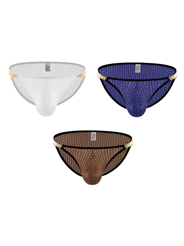 3 Pack Men's Sexy Low-Rise Hip-Lifting Briefs