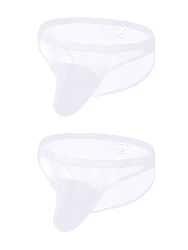 2 Pack Men's Seductive Mesh Sheer Briefs