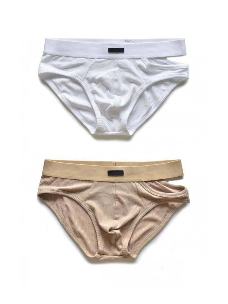 2 Pack Men's Low-Rise Sexy Side-Opening Briefs