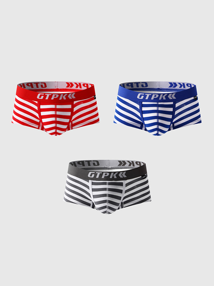 3 Pack Men's Sexy Breathable Fitness Trunks
