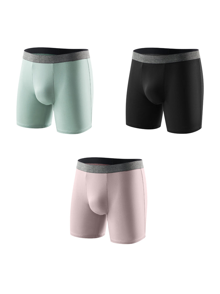 3 Pack Men's Plus-Size Anti-Chafing Performance Boxer Briefs