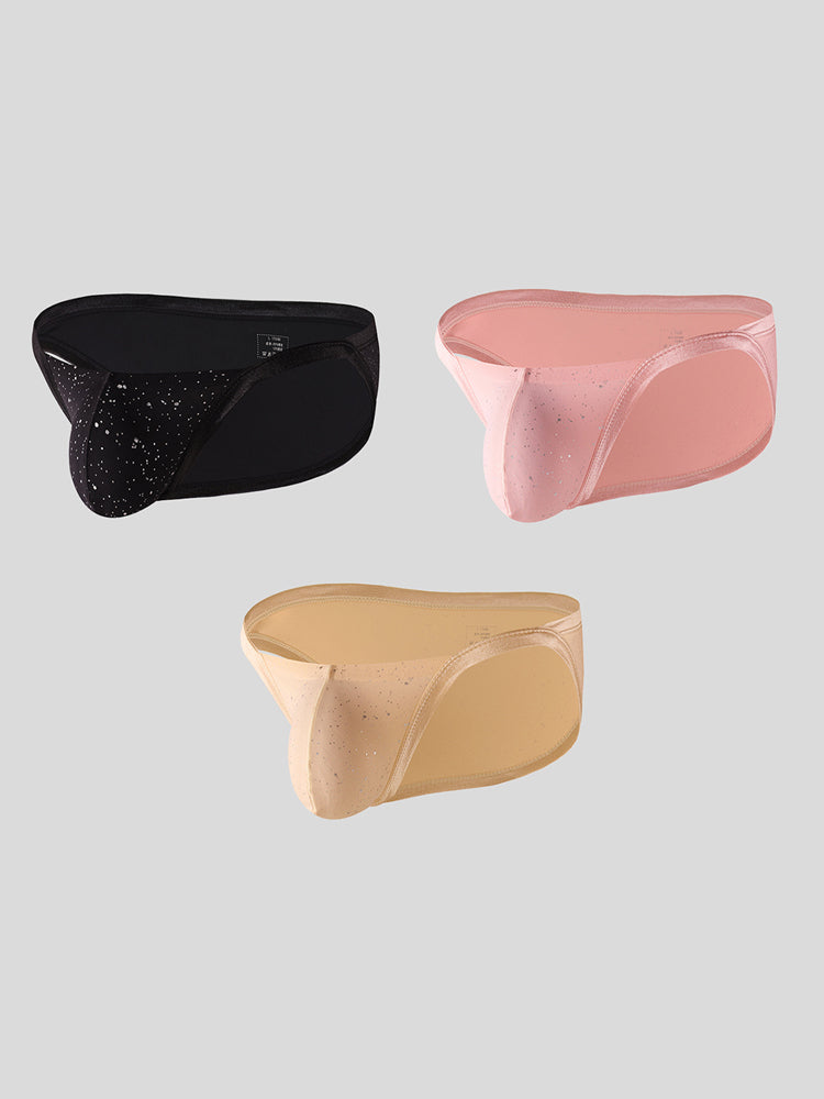 3-pack Men's Sexy Breathable U-convex Big Pouch Bikini
