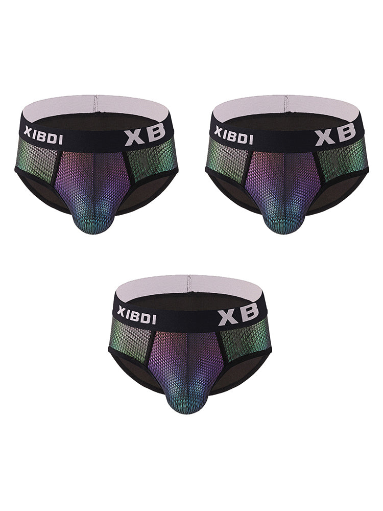 3 Pack Men's Sexy Trendy Comfortable Breathable Briefs