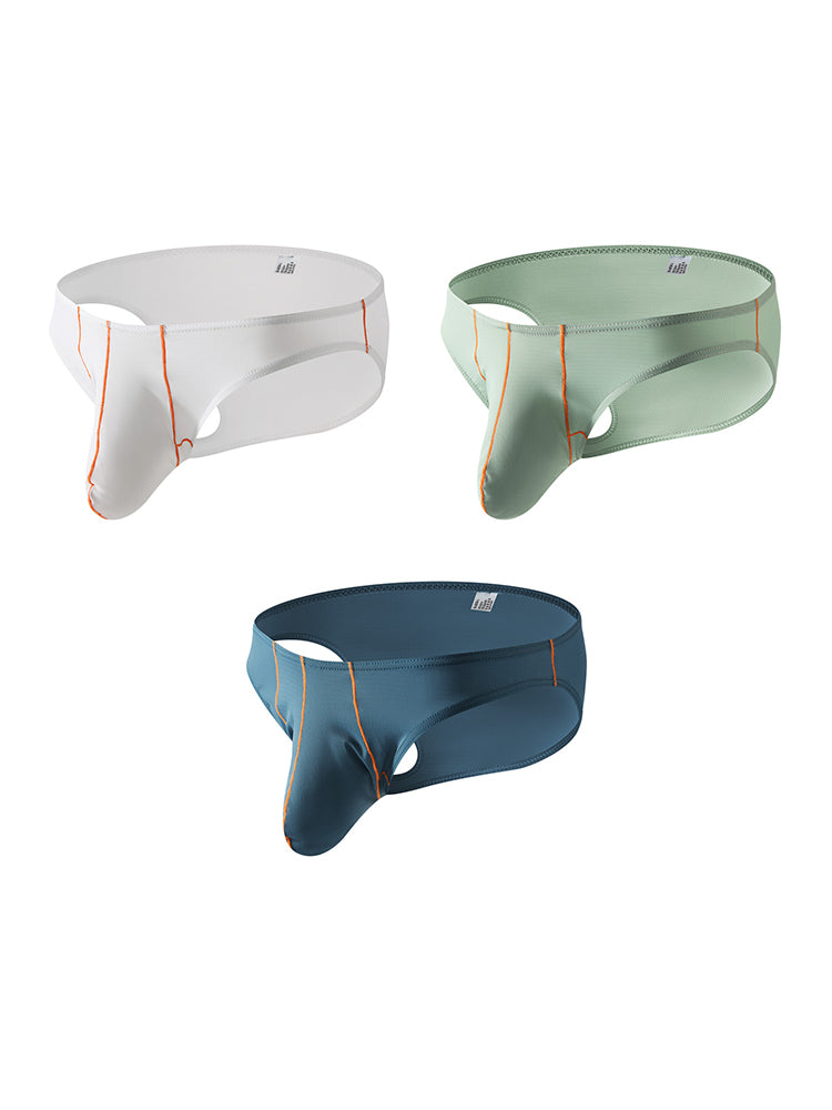 3 Pack Men's U-Pouch Ice Silk Briefs