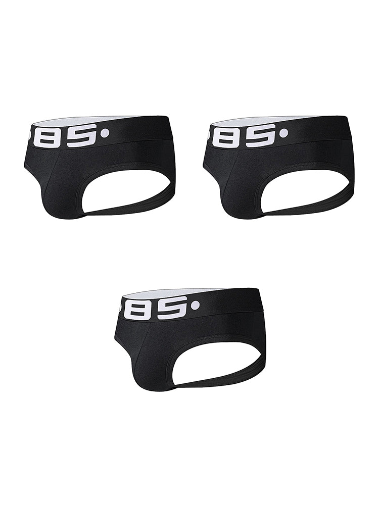 3 Pack Men's Sport Solid Low-Rise Jockstraps