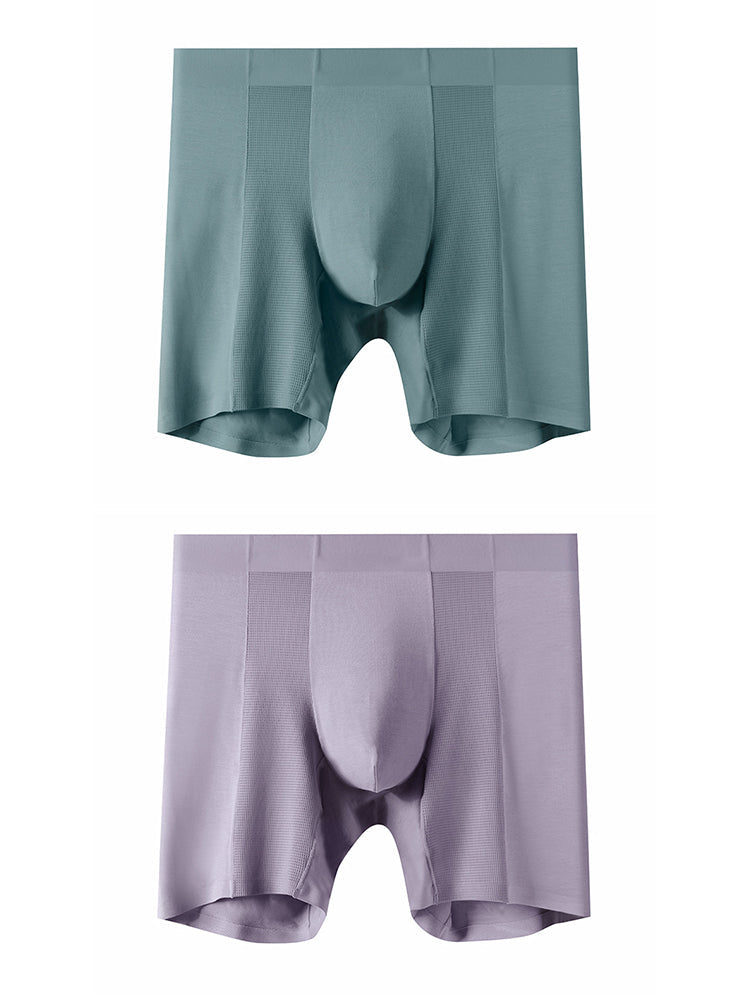 2 Pack Men's Long Athletic Boxer Briefs