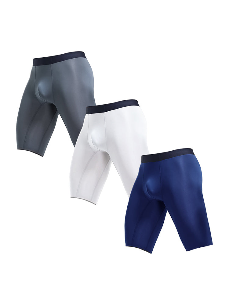 3 Pack Men's Anti-Chafing Seamless Running Briefs