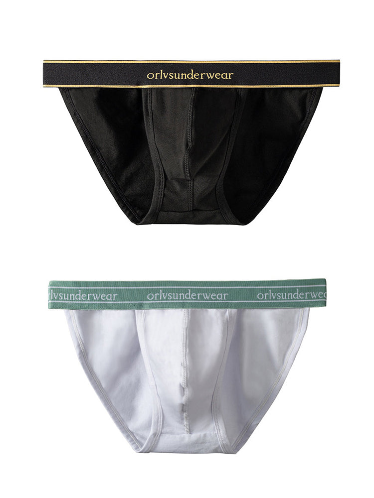 2 Pack Men's U-Pouch Gym Fitness Breathable Cotton Briefs