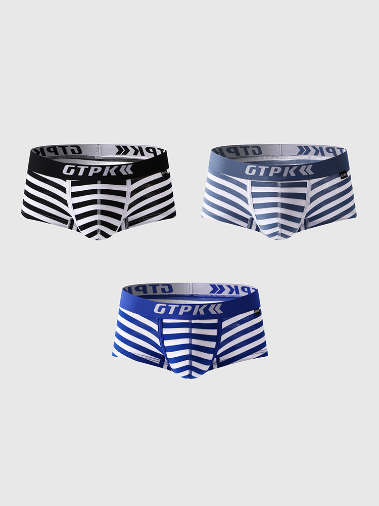 3 Pack Men's Sexy Breathable Fitness Trunks