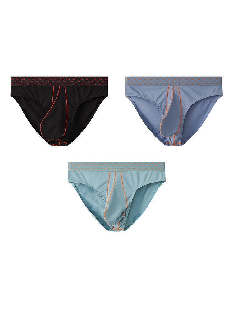 3 Pack Men's Breathable Anti-Chafing Cotton Briefs