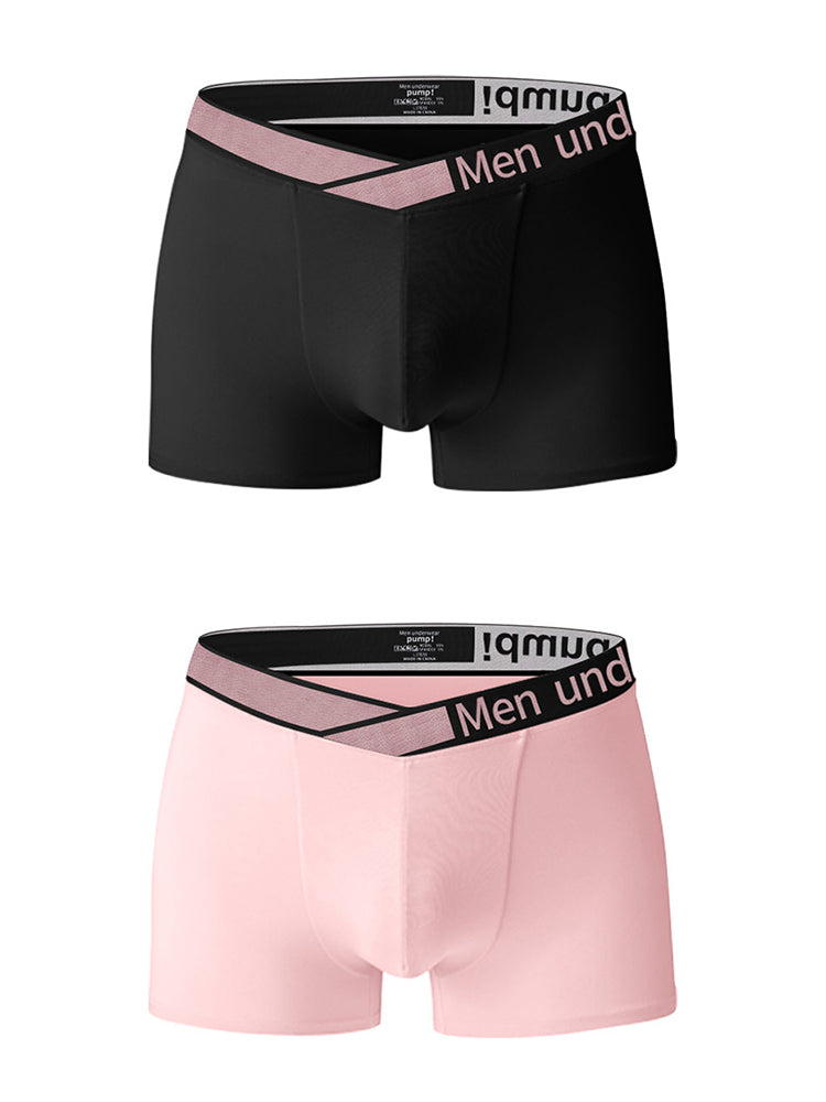 2 Pack Men's Modal Breathable U-Pouch Trunks