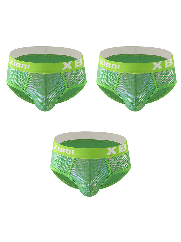 3 Pack Men's Sexy Trendy Comfortable Breathable Briefs