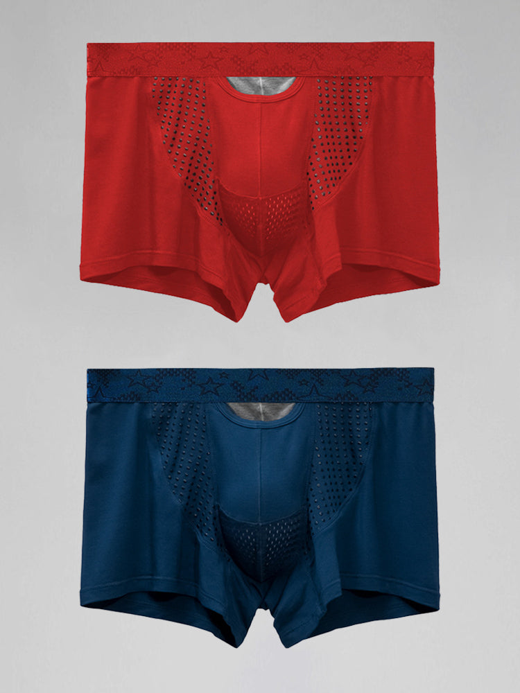 2 Pack Men's Bullet Separation Large Pouch Trunks