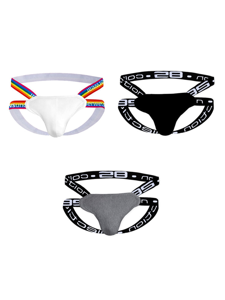 3-pack Men's Rainbow Cotton Thong