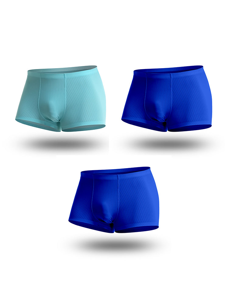 3 Pack Men's Seamless U Convex Pouch Trunks