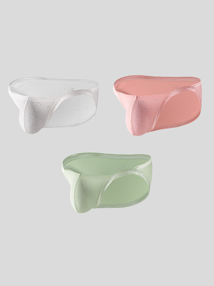 3-pack Men's Sexy Breathable U-convex Big Pouch Bikini