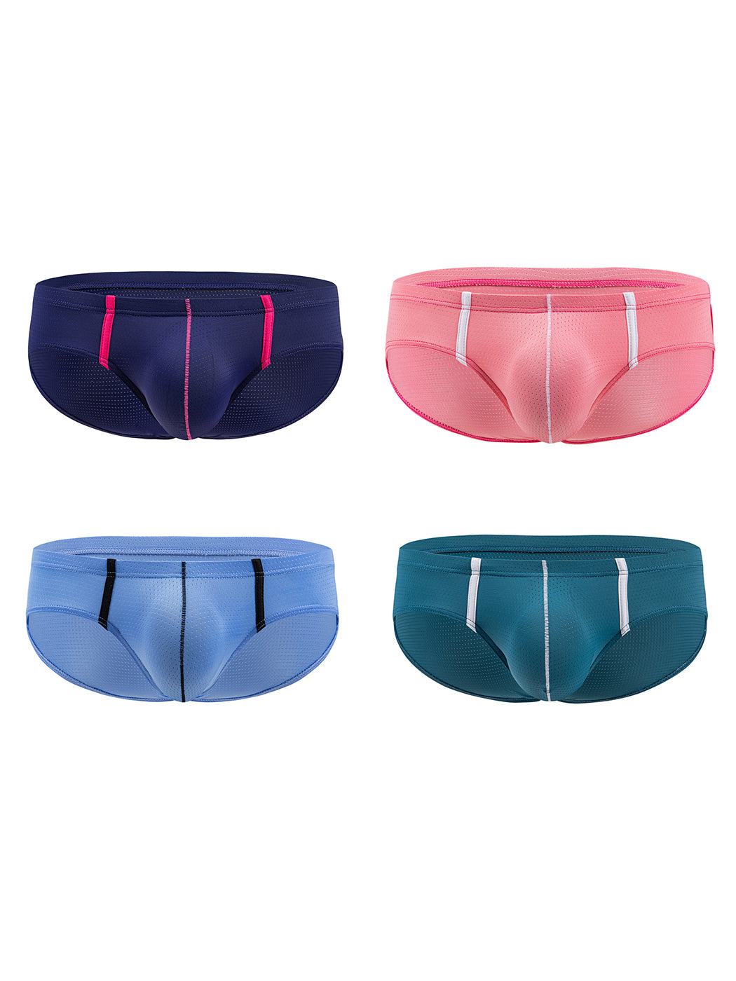 4 Pack Men's Low-rise Breathable Mesh Briefs