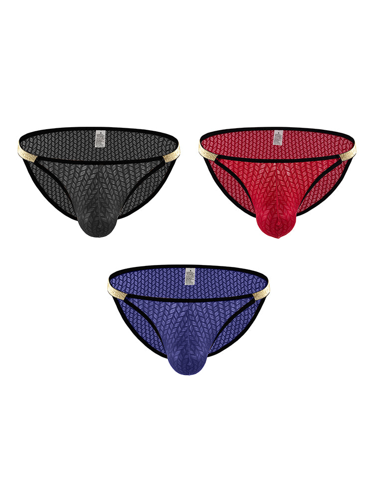3 Pack Men's Sexy Low-Rise Hip-Lifting Briefs