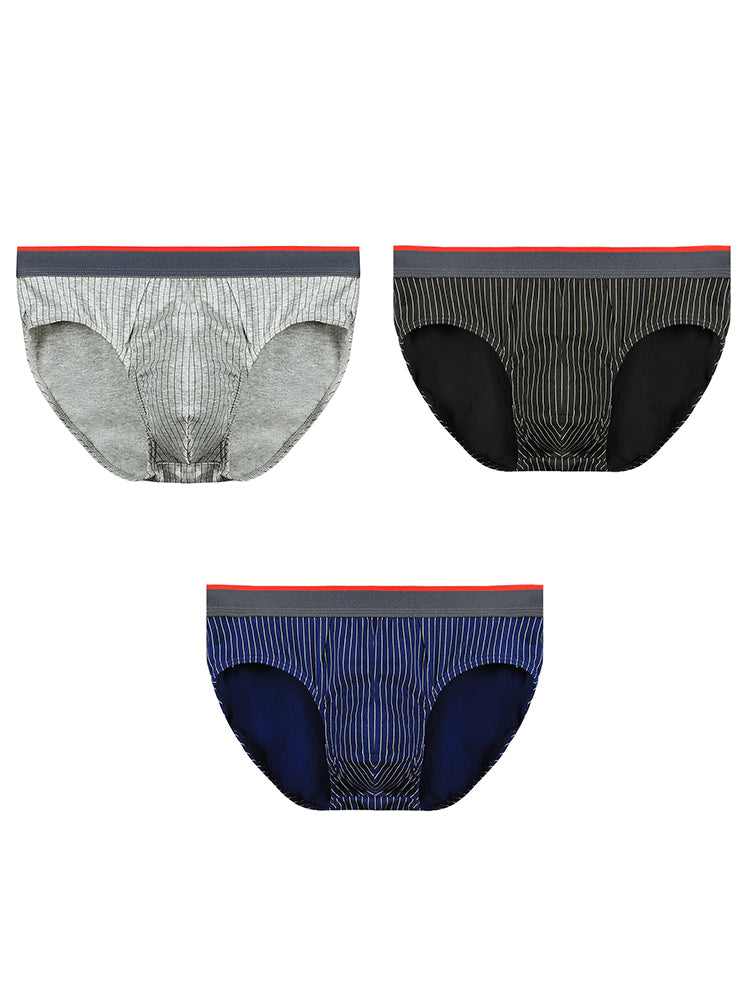 3-pack Men's Antibacterial Pure Cotton Sexy Sports Breathable Underwear
