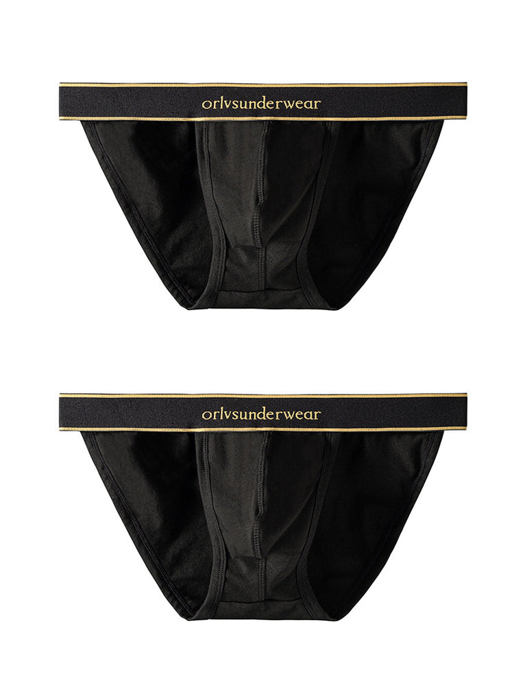 2 Pack Men's U-Pouch Gym Fitness Breathable Cotton Briefs