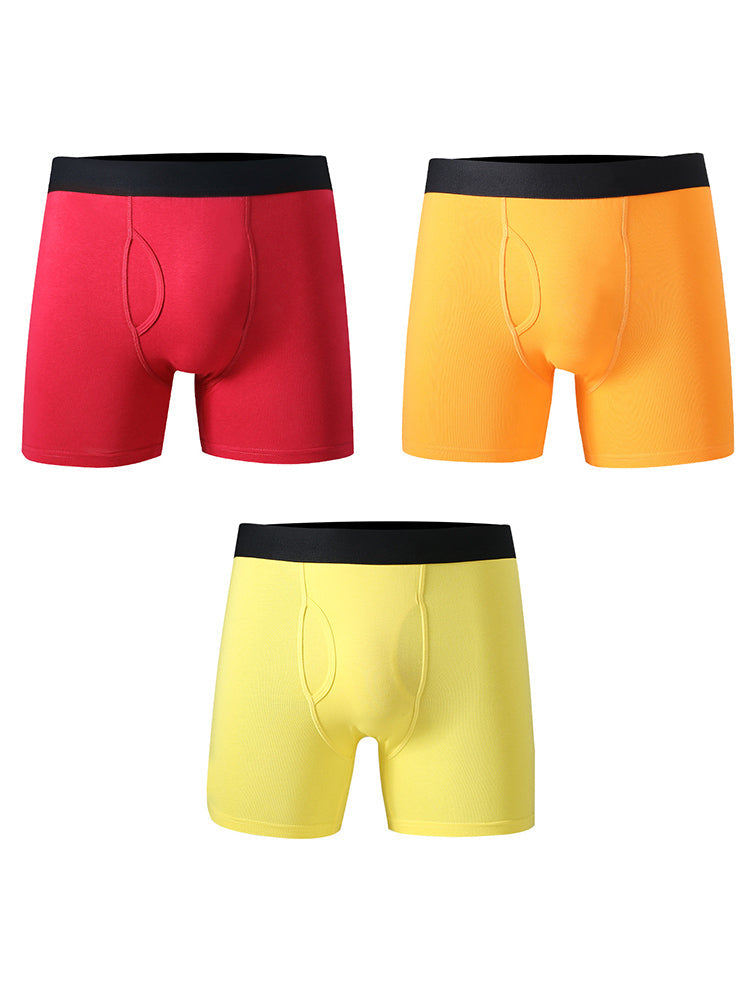 Men's Cotton Long-Length Anti-Chafing Boxers Briefs & Midway Briefs