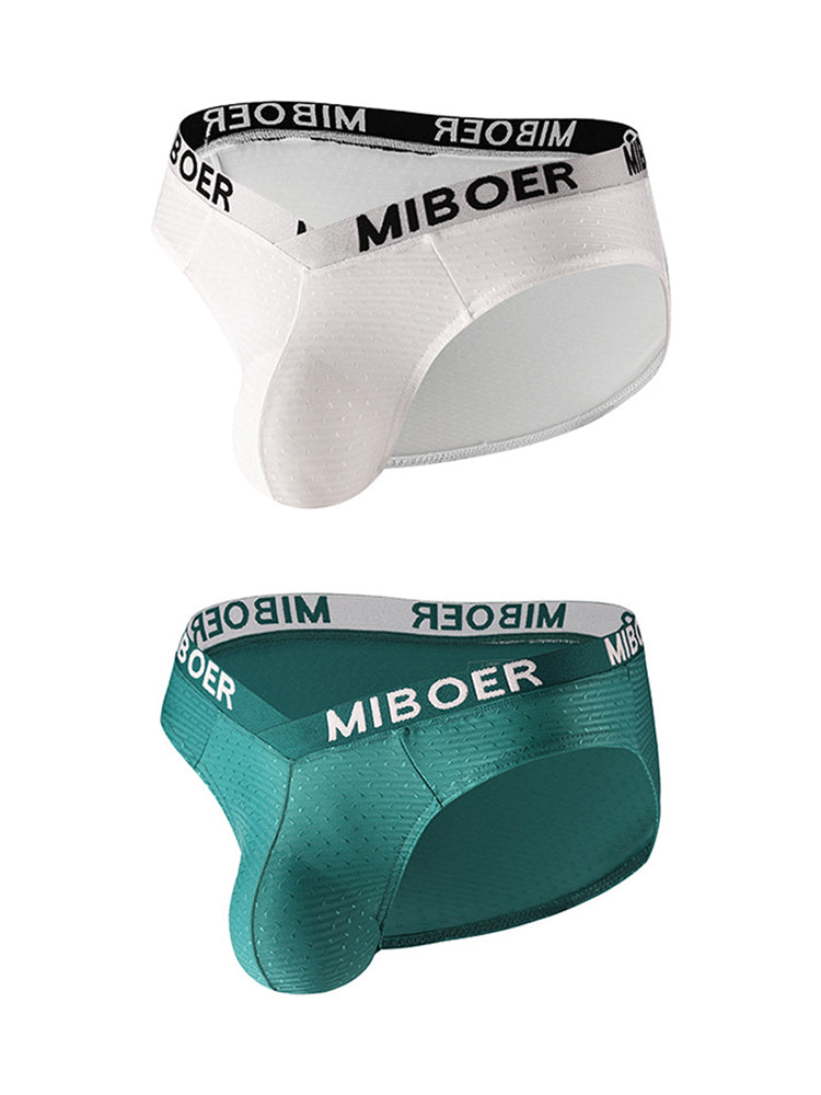 2 Pack Men's U-Pouch V-Front Low-Rise Briefs