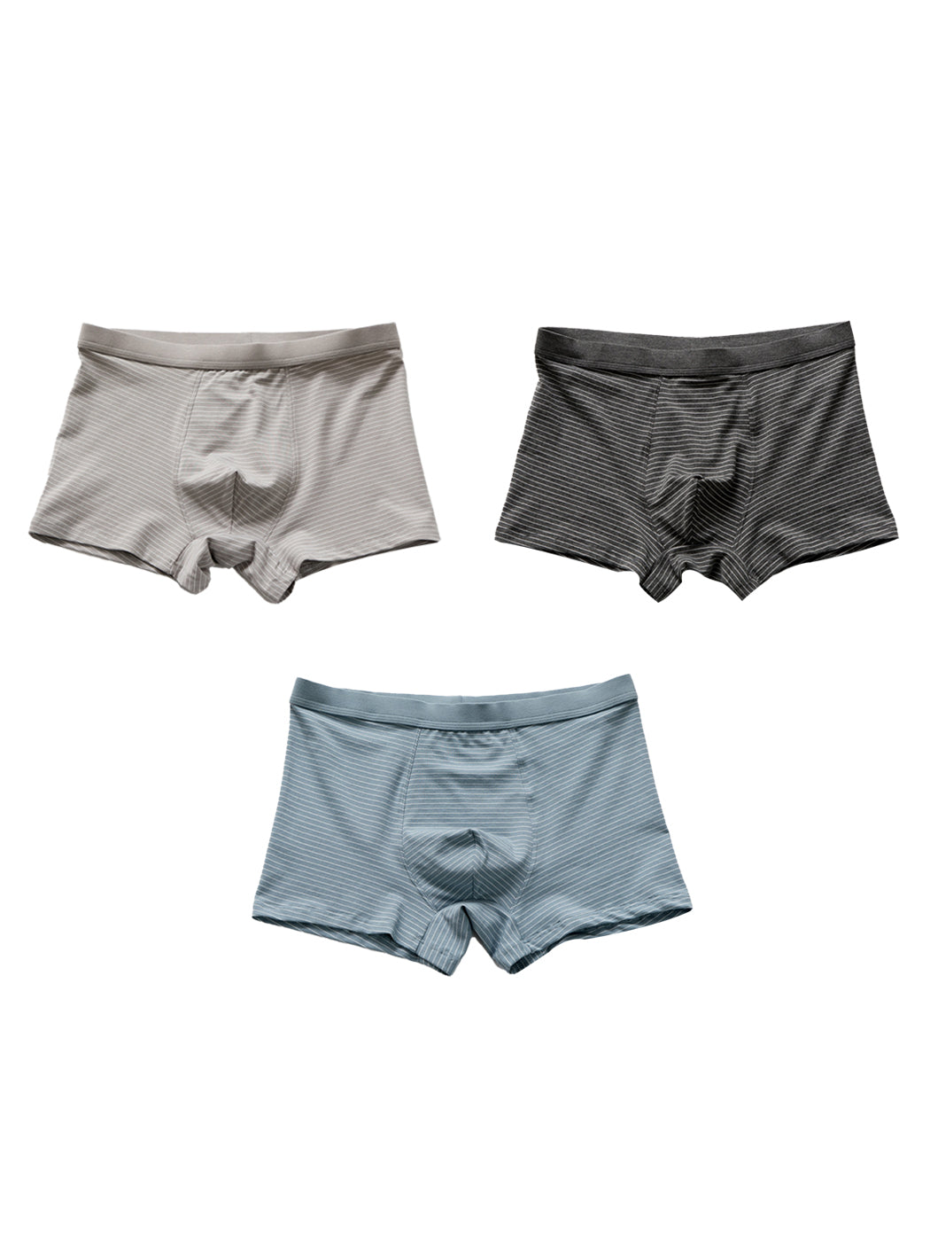3 Pack Men's Striped Trunks for Ultimate Comfort