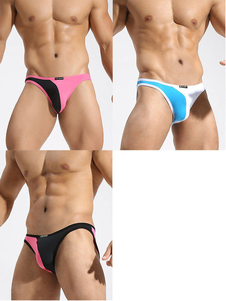 3 Pack Men's U-Pouch Breathable Nylon Briefs