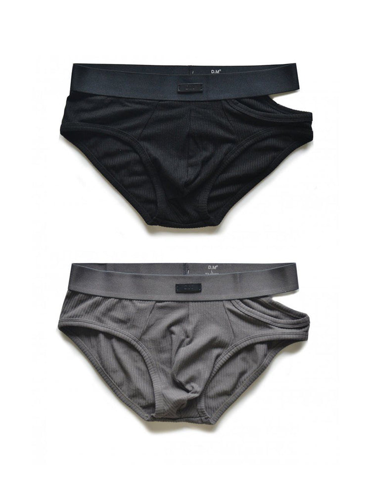 2 Pack Men's Low-Rise Sexy Side-Opening Briefs