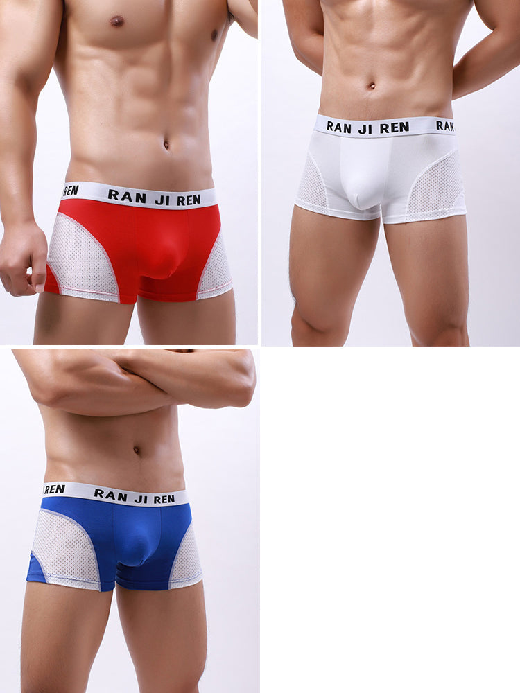 3 Pack Men's Minimalist Cool-Touch Cotton Trunks
