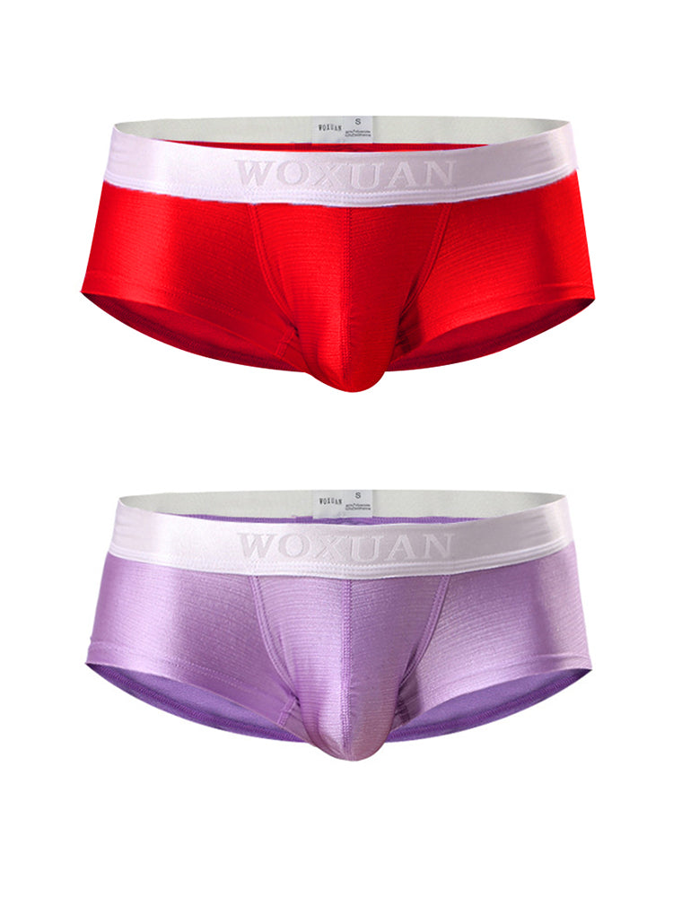 2 Pack Men's Contoured Pouch Sexy Trunks