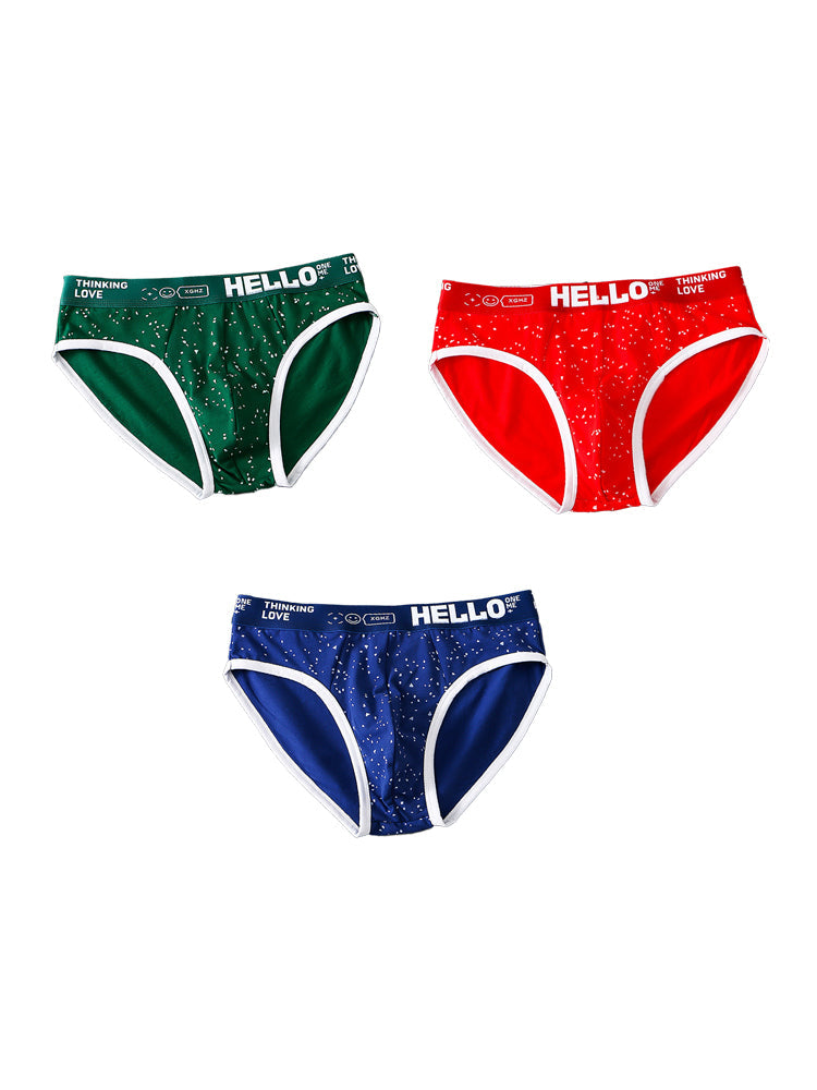 3 Pack Men's Low-Rise Cotton Briefs
