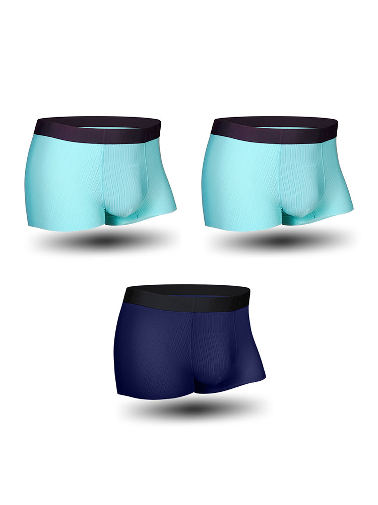 3 Pack Men's Seamless U Convex Pouch Trunks