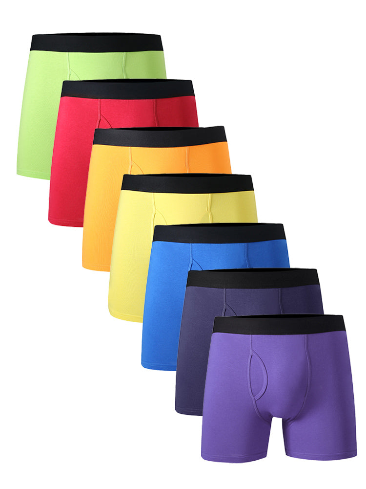 Men's Cotton Long-Length Anti-Chafing Boxers Briefs & Midway Briefs