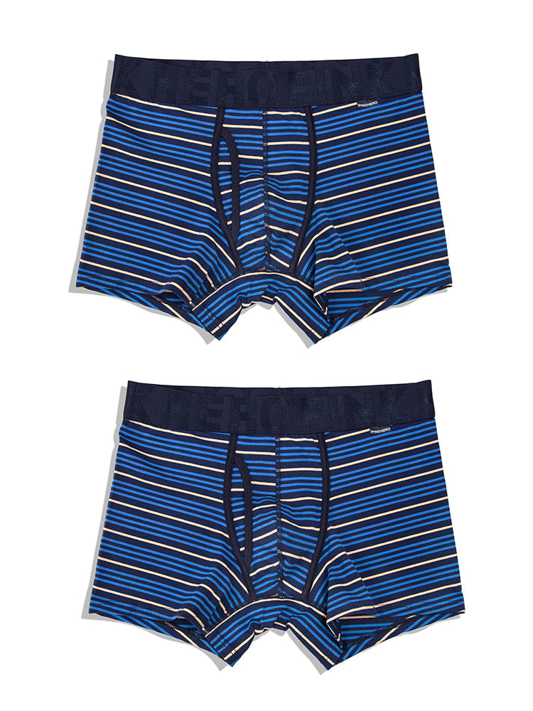 2 Pack European Luxury Brand Personalized Striped Men's Underwear