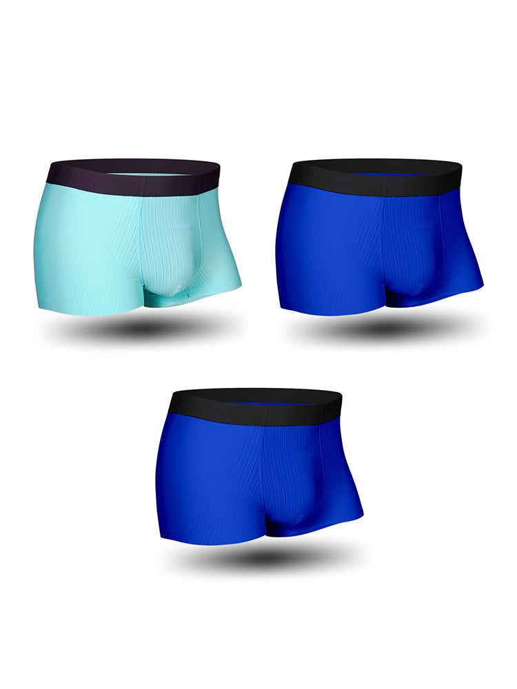 3 Pack Men's Seamless U Convex Pouch Trunks