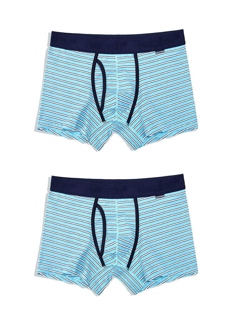 2 Pack European Luxury Brand Personalized Striped Men's Underwear