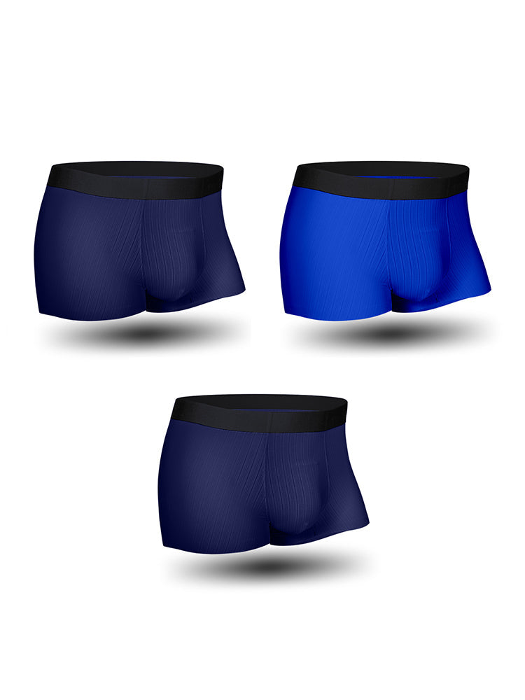 3 Pack Men's Seamless U Convex Pouch Trunks