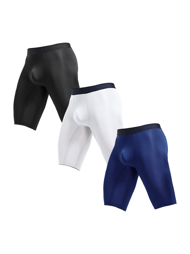 3 Pack Men's Anti-Chafing Seamless Running Briefs