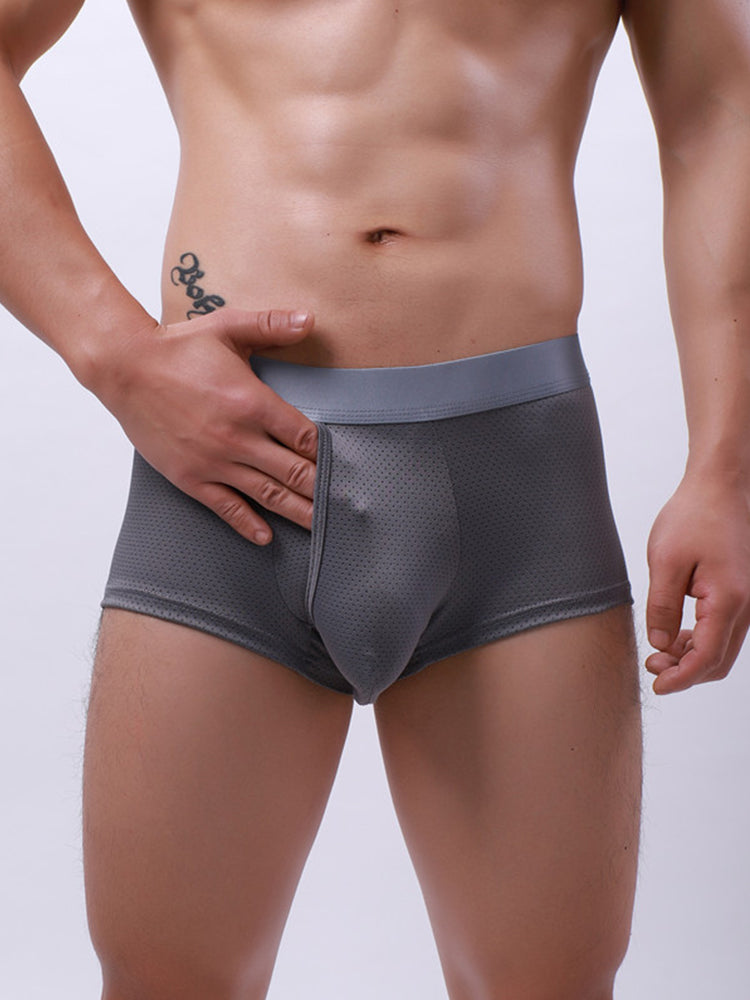Men's 3 Pack Fly Big Pouch Breathable Trunks