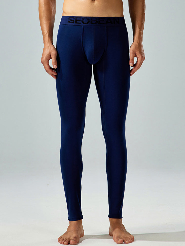 Seobean Men's Thin Autumn and Winter Essential Thermal Underwear Long Pants