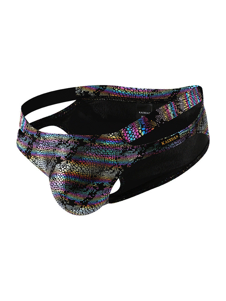 2-pack Men's Snake Print Hollow Briefs