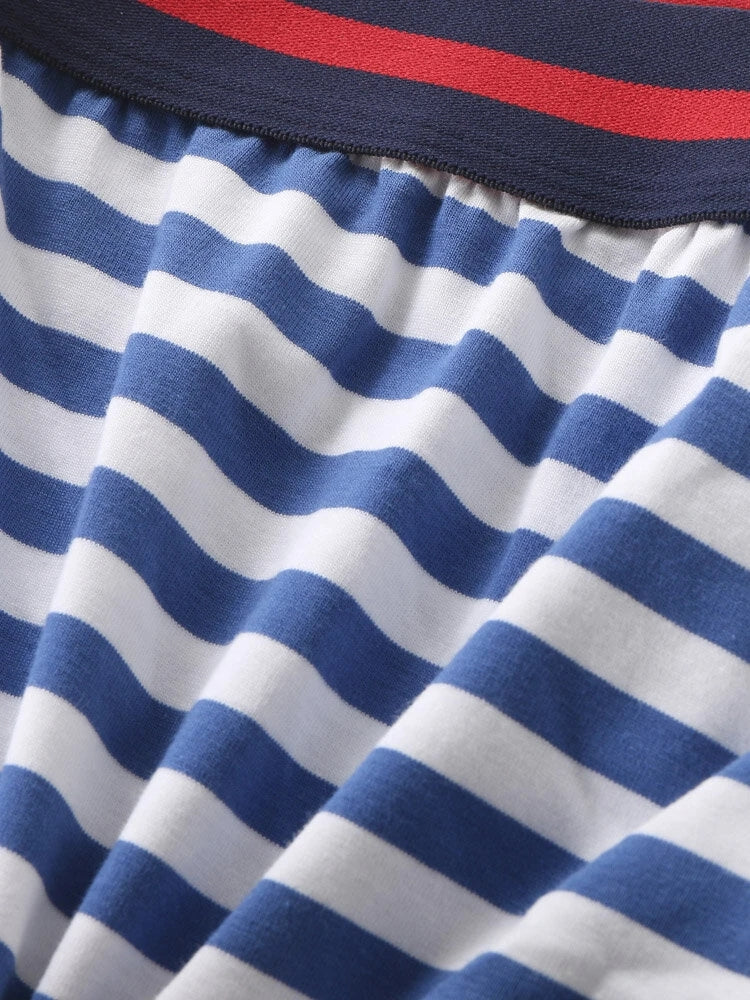 Men's Striped Casual Loungewear Loose Boxer Briefs